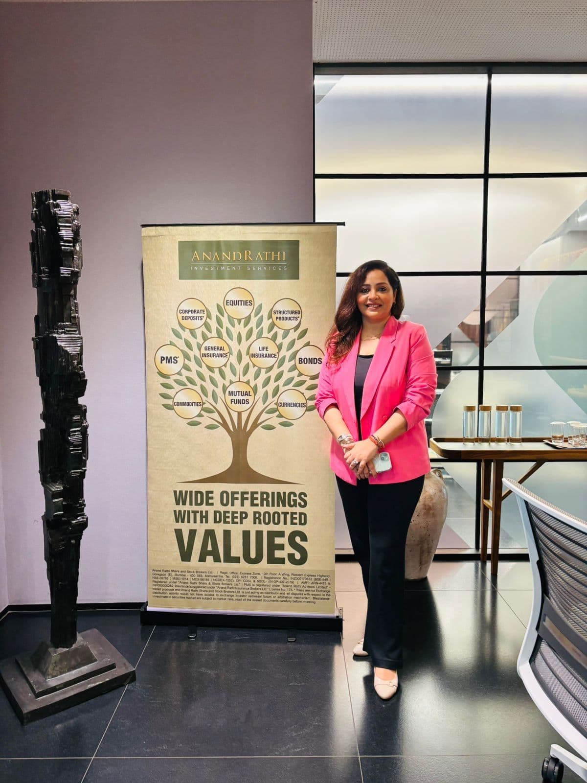 Pritha at Anand Rathi corporate office